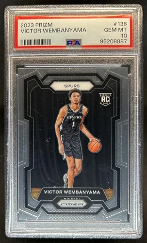 2023-24 Panini Prizm Victor Wembanyama RC Rookie #136 Spurs PSA 10 GEM MINT