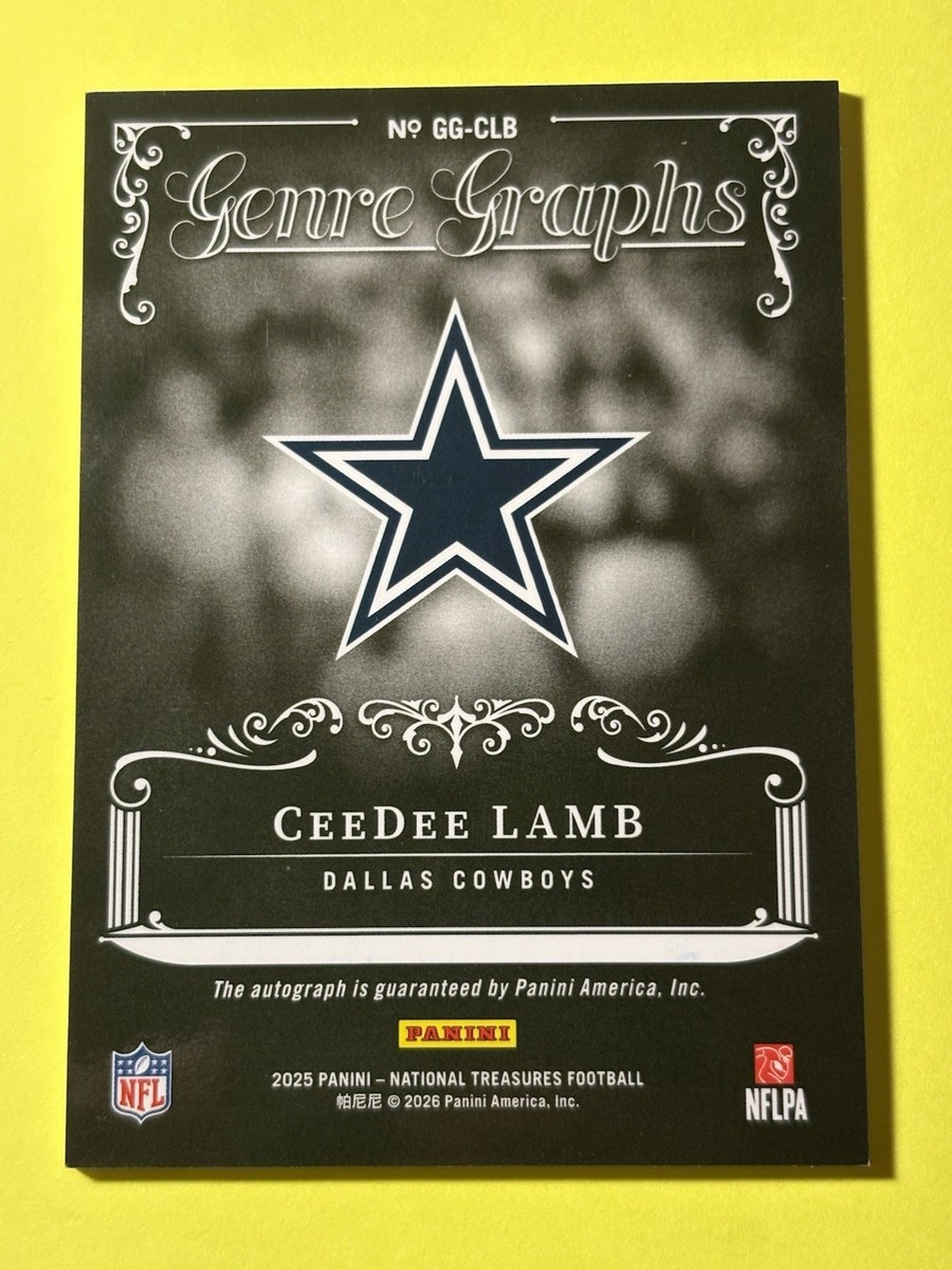 CEEDEE LAMB 2025 NATIONAL TREASURES GENRE GRAPHS AUTOGRAPH AUTO