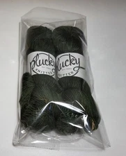 Plucky Knitter Primo Aran Yarn Color Peninsula (Dark Green)  2 Skeins