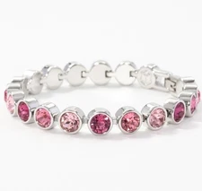💎Touchstone Crystal Bracelet Multicolor Rhodium 7 1/4” New Condition