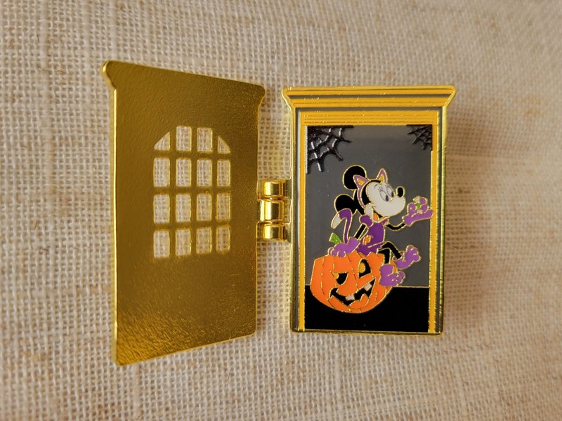 Loungefly Disney Mickey Mouse & Friends Trick-or-Treat Doors Minnie Enamel Pin