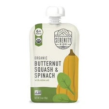 Lot of 6 Serenity Kids Organic Veggie Baby Food Savory Blend Pouches 3.5 oz