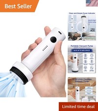 6.0Kpa Cordless Electric Vacuum Pump for Storage Bags, USB Rechargeable Porta...