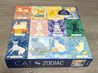 Galison CAT ZODIAC Puzzle 500pc 20''x20'' Astrology Art Puzzle