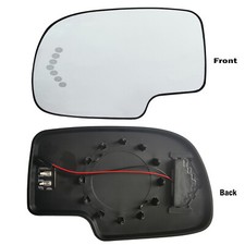 Driver Side Heated Mirror Glass W Turn Signal Light For 2003-07 Chevy Gmc Truck