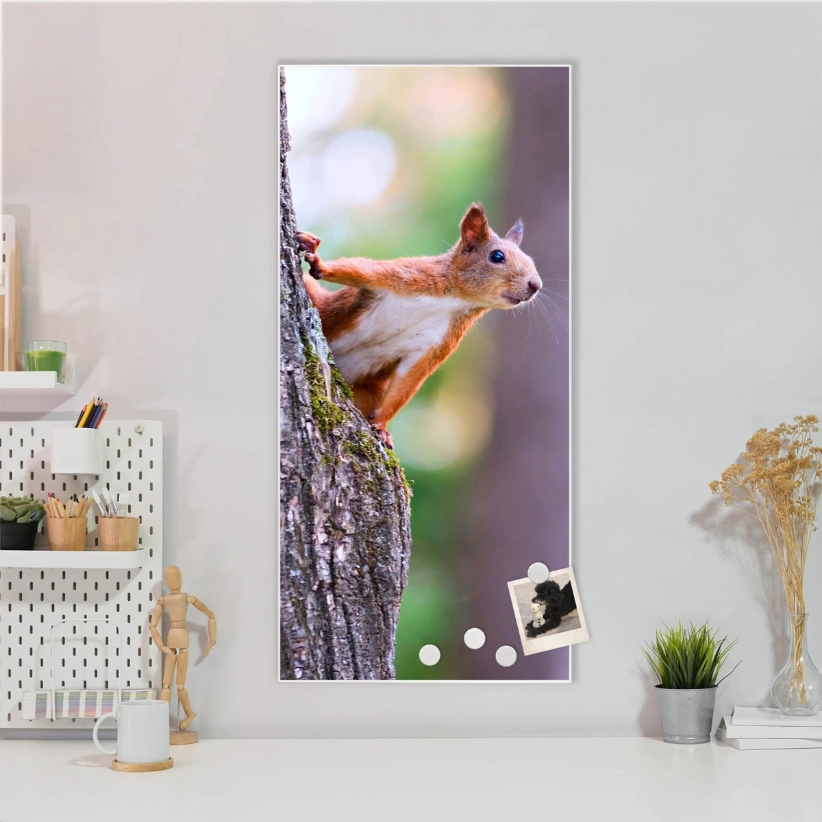 Banjado Glasmagnettafel Herbstwald – Beschreibbar, Mit 4 Magneten, Made In Germany