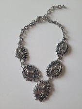 Silver Finish Metal Chain Boot Western Shoe Bracelet Cowboy Horse Charm