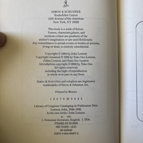In His Own Write by John Lennon (2000, Hardcover) - Picture 6 of 6