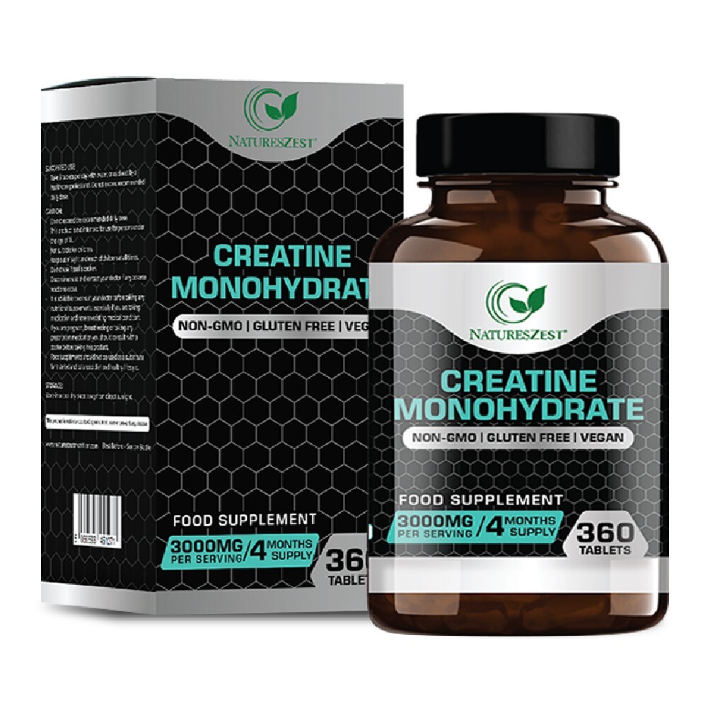 Creatine Monohydrate 3000mg – 360 Creatine Tablets for Energy & Performance