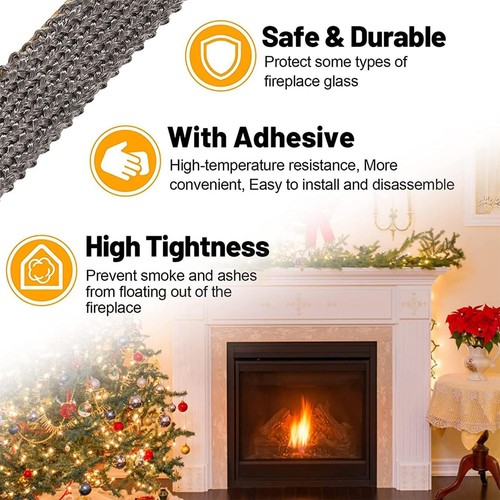 Wood Stove Gasket Tape, Self-adhesive Stove Window Glass Sealing Tape - Picture 3 of 14