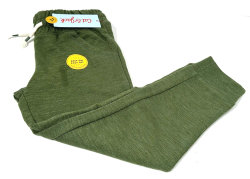 Cat & Jack Boys Pants Stretch with Drawstring Size XS(4/5) Dark Green Army - Picture 5 of 5