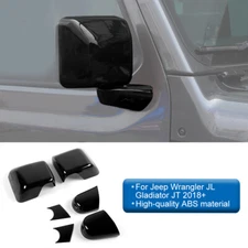 6X SIDE REARVIEW MIRROR ARM COVER TRIM CAPS SHEL FOR JEEP WRANGLER JL JT 2018-24
