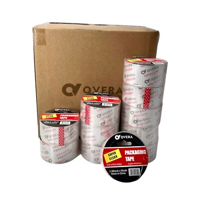Super Clear Packing Packaging Tape Box Shipping 2'' x 55 Yards 36 Rolls