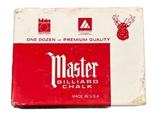  NEW Master Chalk Billiard Pool Cue Chalk Red One Dozen 12 Pieces 