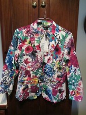 Paperwhite Ladies Jacket Blazer Size 10 Floral New With Tags Retail $258