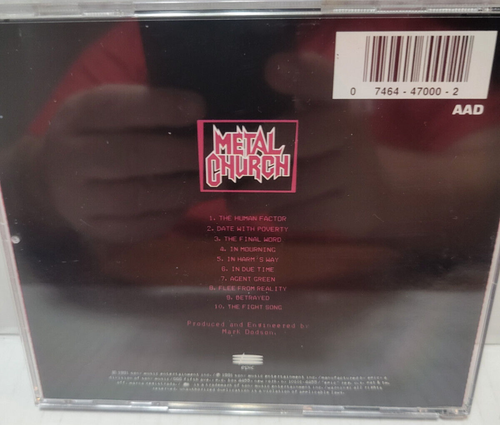 The Human Factor by Metal Church (CD, 1991, Epic) - Picture 2 of 2