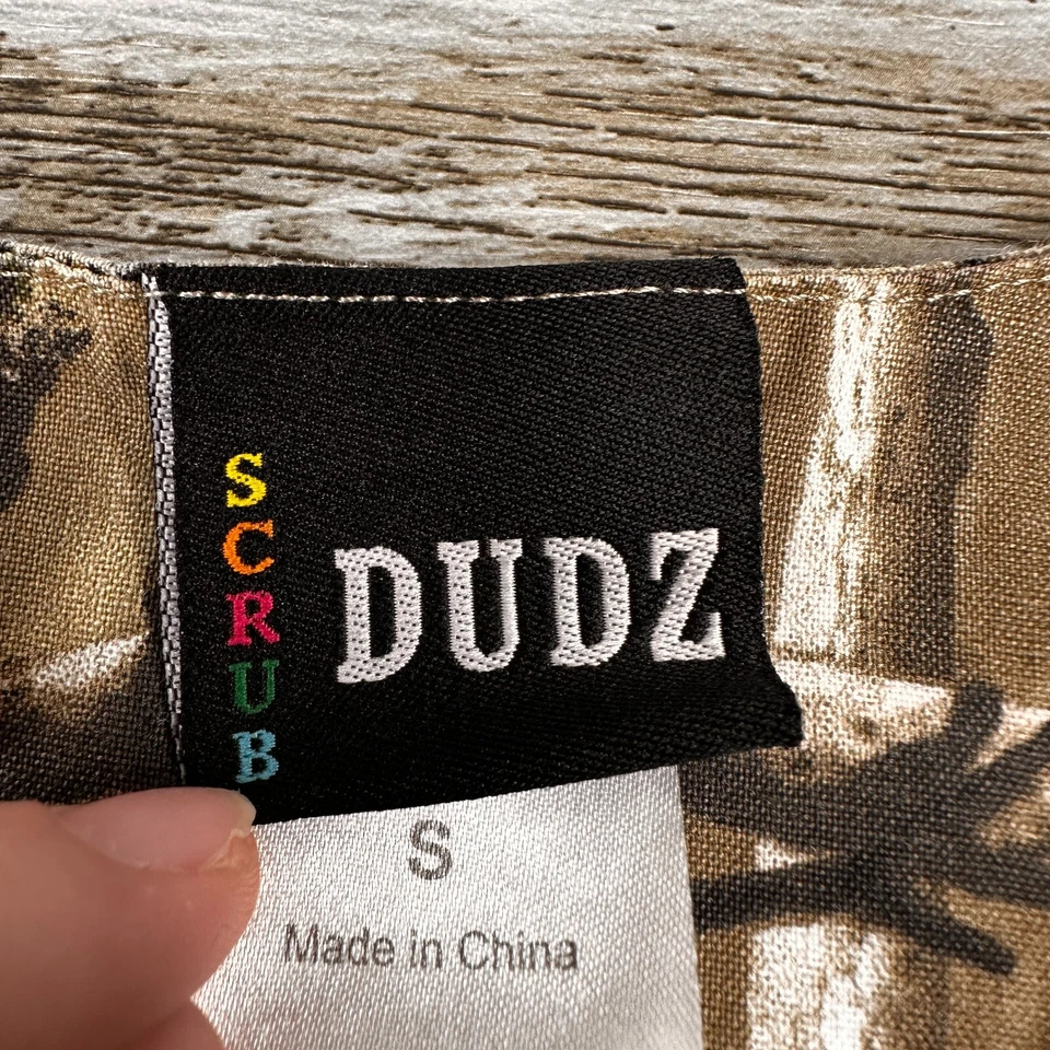 Women's Scrub Dudz top Small Virgina Tech hokies camo Nurse Medical - Image 2 of 4