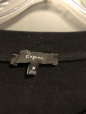 express black sweater dress Women's Black Off-Shoulder Maxi Dress