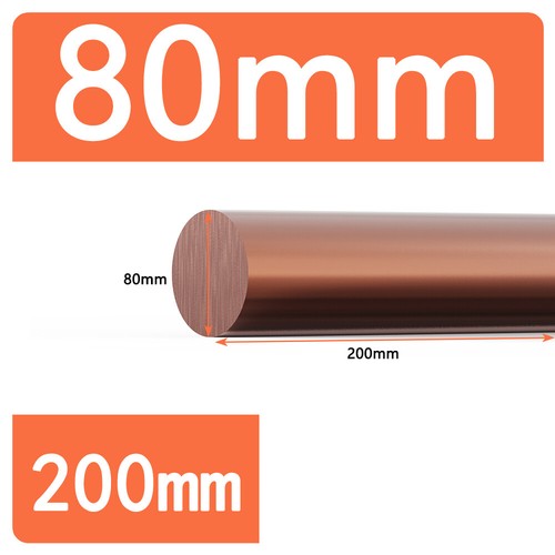 T2 Pure Copper Round Bar Rod 99.9% Red Metal Round Many Size Diameter 8mm~100mm - Picture 27 of 120