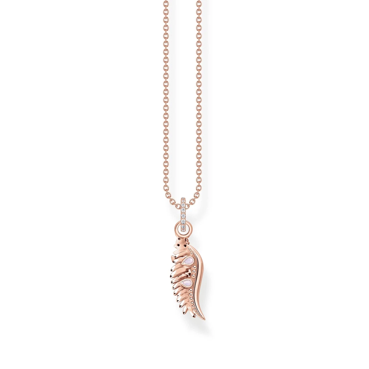 Thomas Sabo THOMAS SABO Necklace phoenix wing with pink stones