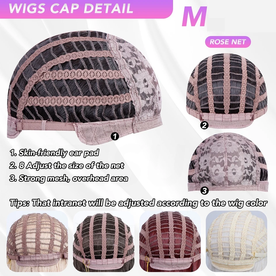 Pelucas marrón oscuro con flequillo resistente al calor cabello cuerpo ondulado cosplay peluca en capas Foto 4 de 4