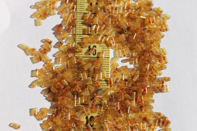 Toho #1 Bugle Beads 3-Frosted Natural Picasso 14 grams # Y301F