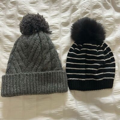 B&W beanie bundle Black and White Striped Beanie Pack™ Bag – catbeanie.com® main image 2