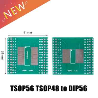 2pcs TSOP56 TSOP48 to DIP56 Adapter Board for AM29 Series Chip IC Test PCB