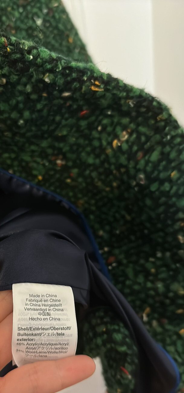 J. Crew Green Italian Tweed Daphne Topcoat Coat size 00 NWT eBay