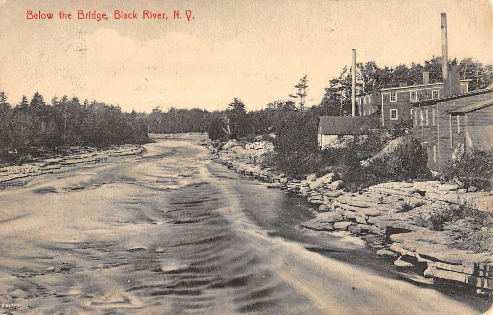 Black River New York Below The Bridge Waterfront Antique Postcard K94355 eBay