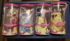 Four Special Edition Disney Princess Brass Key Collection Porcelain Dolls