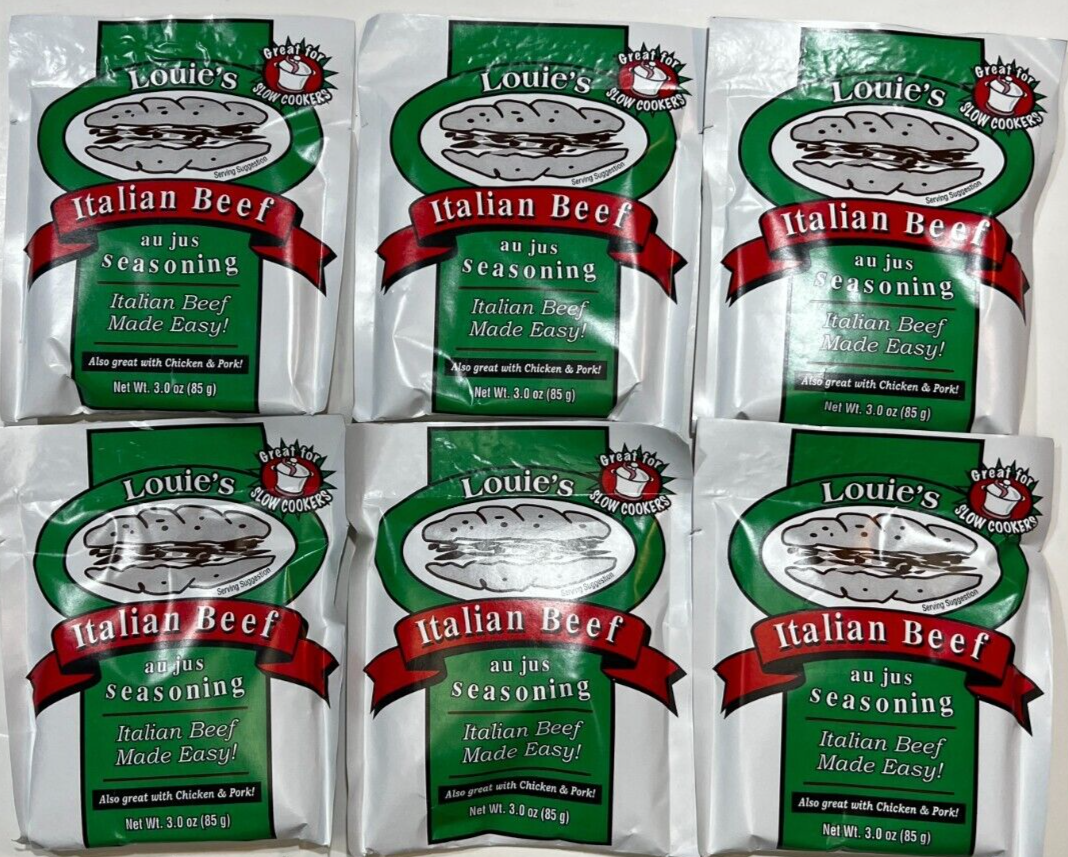 Louie's Italian Beef Au Jus Seasoning Lot of 63 oz Best By 6/30/2025