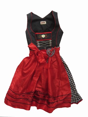 Stockerpoint Mina Grembiule Dirndl - Blu Fumé, Taglia 40-44, Lunghezza 70cm - 2