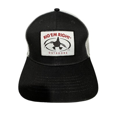Z1-1 Rig'Em Right Outdoors Black Front Mesh Back Trucker Hat