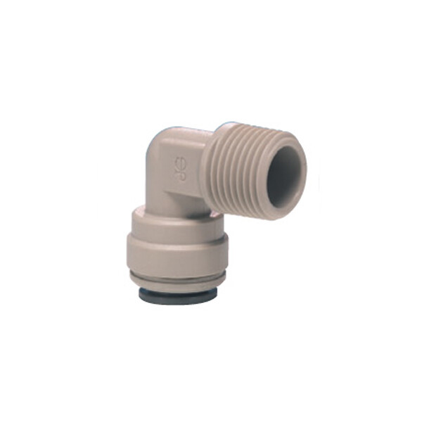 John Guest PI480823S Raccordo Rapido Gomito 1/4 x 3/8 NPTF Grigio