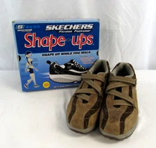 Skecher Fitness Shape Ups 11815 Brown Suede Toning Walking Shoes Women's 9.5