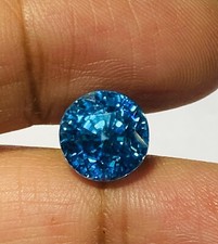 7.40cts 9.2mm Round Good Quality Natural Sea Blue Zircon Loose Gemstone