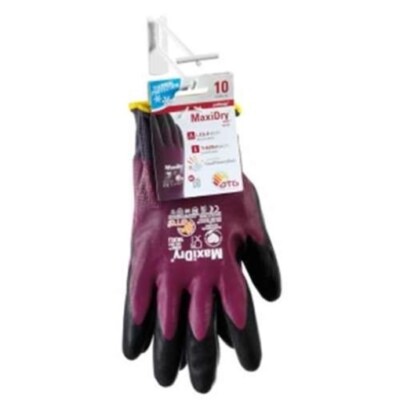 6er PACK(Paar) ATG  Nylon-Strickhandschuhe MaxiDry  Zero  56-451 HCT viol./schw.