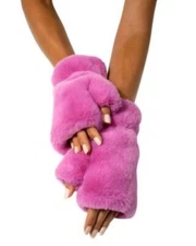 NWT APPARIS WOMEN'S ARIEL PINK FINGERLESS GLOVES