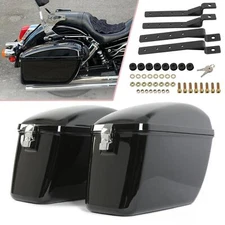 Hard Motorcycle Saddlebags Saddle Bags Luggage For Harley Honda Shadow Yamaha