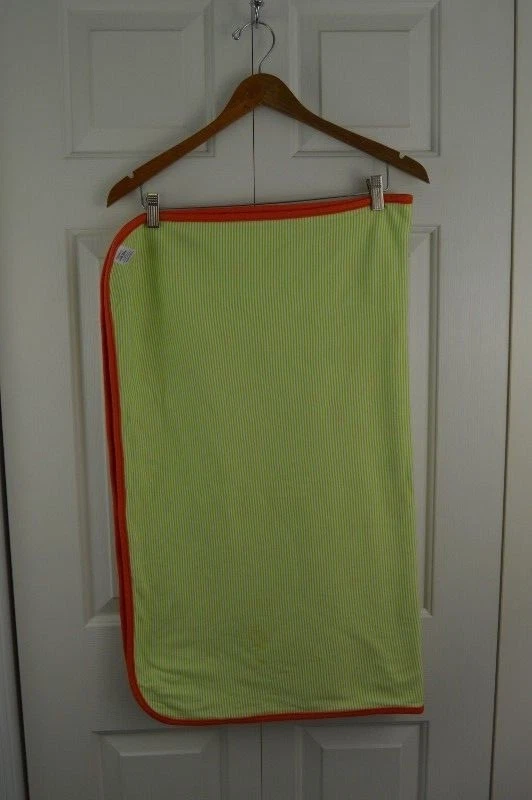 Zutano Safari Animal Manta Bebé Naranja Azul Verde Rayas León Cebra Rinoceronte Foto 4 de 4