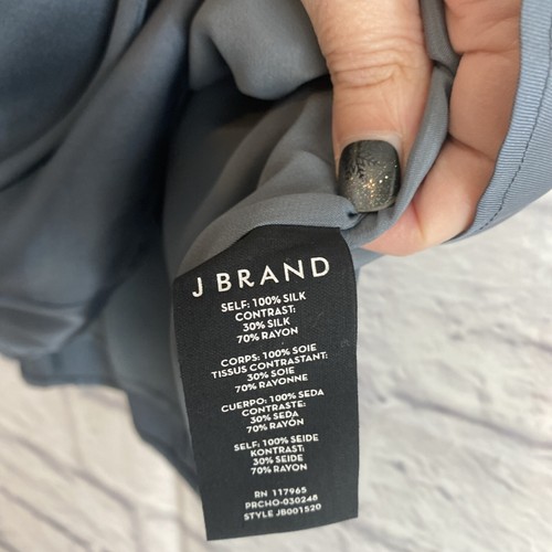J. Top de lujo silencioso ceñido 100 % seda talla XS de marca para mujer nuevo con etiquetas - Imagen 7 de 9