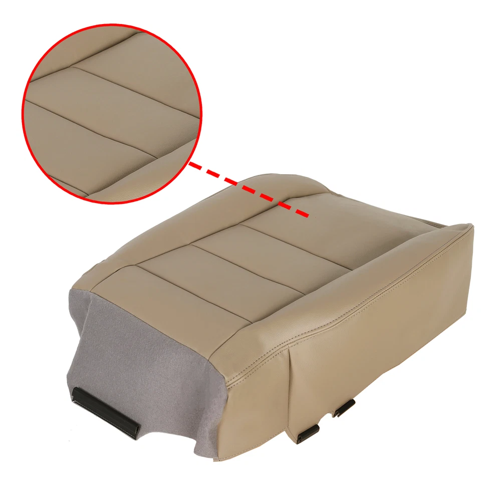 Cubierta de asiento inferior del conductor cuero tostado para Ford F250 F350 Super Duty 2002-07 04 05 Foto 2 de 4