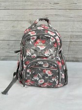 Banana Fish Studio Women's Gray Floral Backpack Diaper Bag