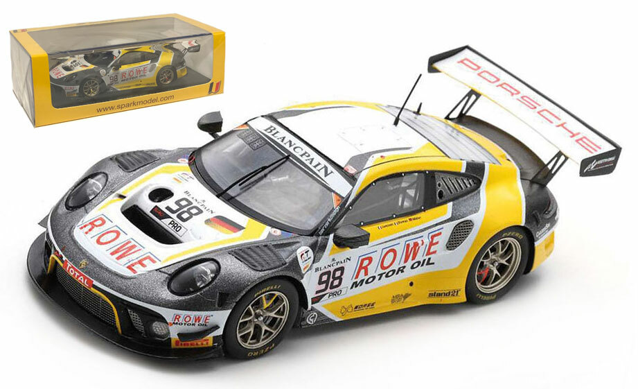 Spark SB254 Porsche 911 GT3R #98 'Rowe Racing' 5th 24H Spa 2019 - 1/43 Scale