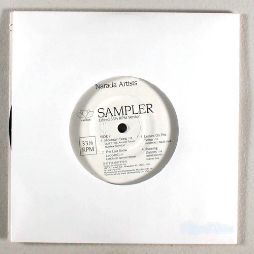 Narada Artists - Sampler (7" EP) (1986) Vinyl 45 • Michael Jones, David Lanz - Picture 2 of 2