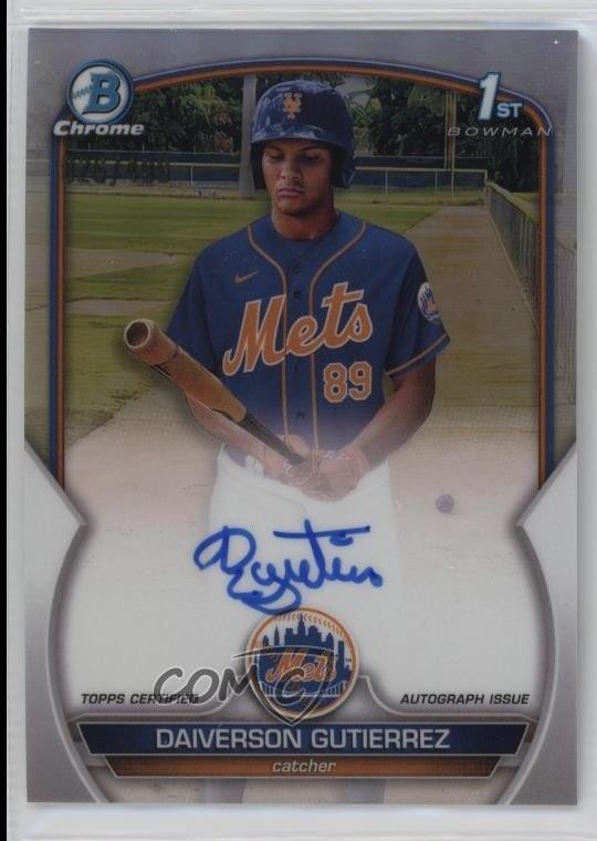 2023 Bowman Chrome Prospect Refractor /499 Daiverson Gutierrez #CPA-DG Auto 1o0h