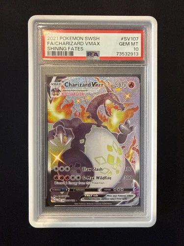 Pokemon Charizard VMAX Shining Fates Full Art #SV107 PSA 10 Gem Mint