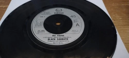 BLACK SABBATH - DIE YOUNG - VERTIGO - UK - SAB 4 - ROCK - 1980
