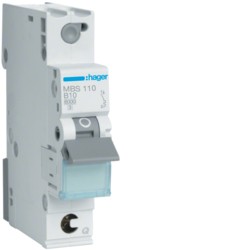 MBS110 OVERCURRENT SWITCH QUICKCONNECT B 10A 1P 1M 6KA